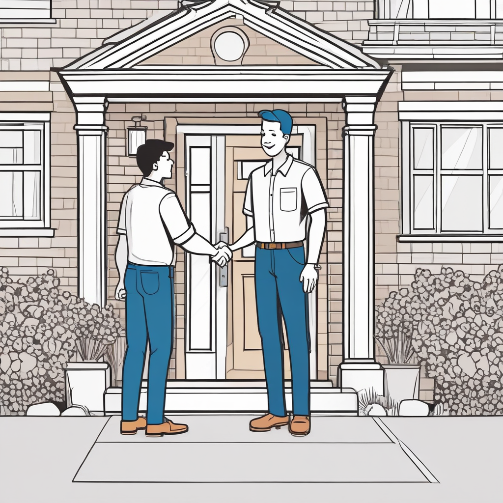 Happy HVAC customer responding to seasonal marketing campaign